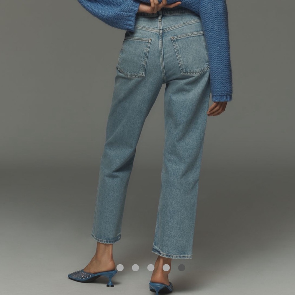 AGOLDE 90S PINCH CROP HIGH-RISE in Ripple NWOT Sz 31 Runs a little Big - Picture 11 of 13